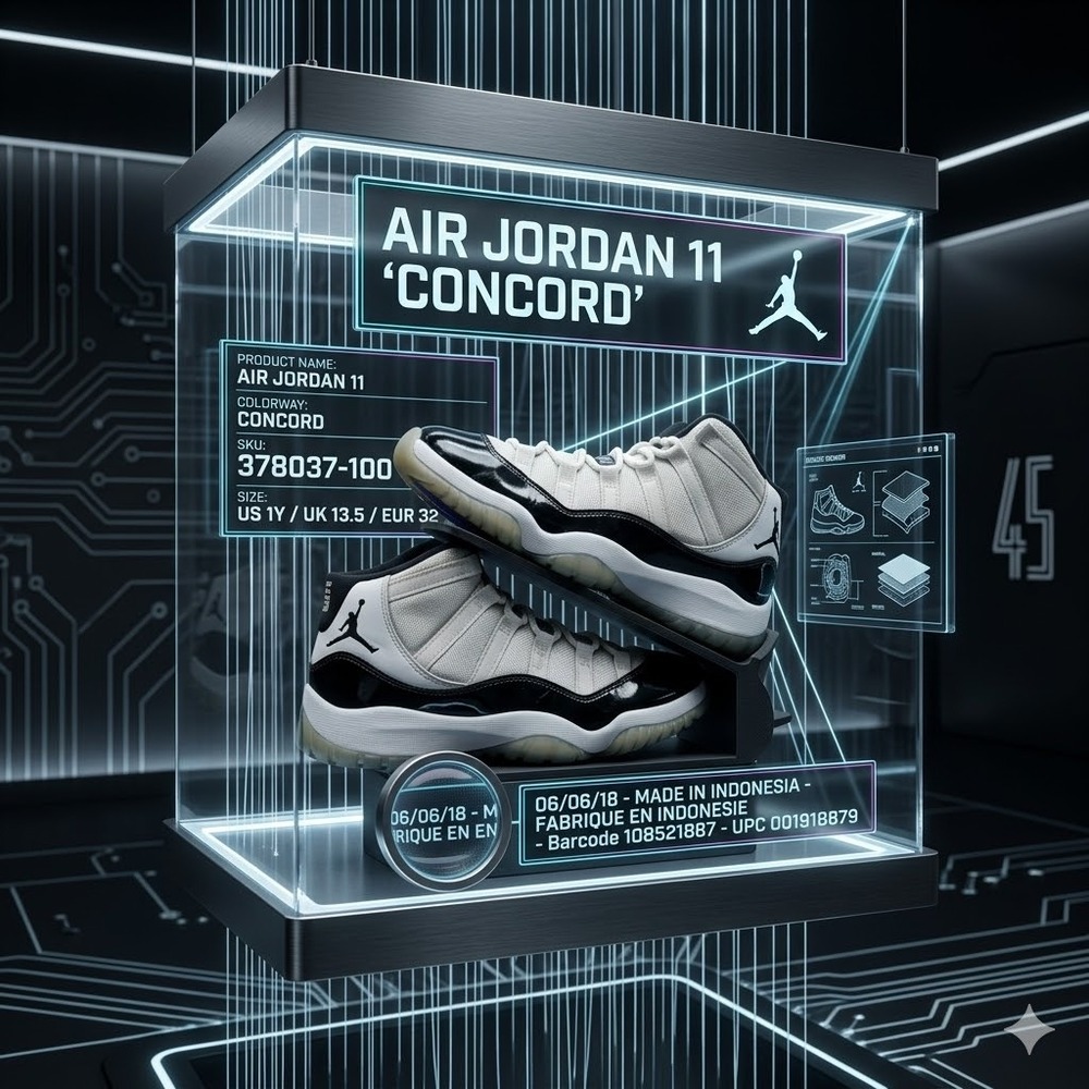Jordan Air Jordan 11 Concord (2018) 378037-100 1Y